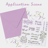 Craspire PVC Plastic Stamps, for DIY Scrapbooking, Photo Album Decorative, Cards Making, Stamp Sheets, Word, 16x11x0.3cm