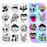 Craspire Custom PVC Plastic Clear Stamps, for DIY Scrapbooking, Photo Album Decorative, Cards Making, Mixed Patterns, 160x110x3mm