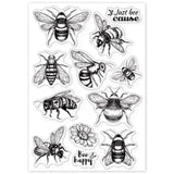 Craspire Bee, Wasp, Flower Clear Silicone Stamp Seal for Card Making Decoration and DIY Scrapbooking