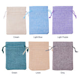 1 Set 30 PCS 6 Color Burlap Bags with Drawstring Gift Bags Jewelry Pouch for Wedding Party and DIY Craft, Flat Measurement: 13.5cm x 9.5 cm (5.31 x 3.74 Inch)