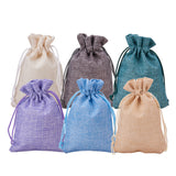 1 Set 30 PCS 6 Color Burlap Bags with Drawstring Gift Bags Jewelry Pouch for Wedding Party and DIY Craft, Flat Measurement: 13.5cm x 9.5 cm (5.31 x 3.74 Inch)