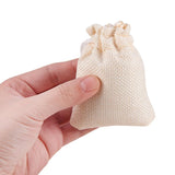 25 pc 25PCS Burlap Bags with Drawstring Gift Bags Jewelry Pouch for Wedding Party Treat and DIY Craft - 3.5 x 2.8 Inch, Cream