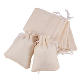 25 pc 25PCS Burlap Bags with Drawstring Gift Bags Jewelry Pouch for Wedding Party Treat and DIY Craft - 3.5 x 2.8 Inch, Cream