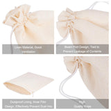 25 pc 25PCS Burlap Bags with Drawstring Gift Bags Jewelry Pouch for Wedding Party Treat and DIY Craft - 9 x 6.7 Inch, Cream