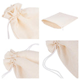 25 pc 25PCS Burlap Bags with Drawstring Gift Bags Jewelry Pouch for Wedding Party Treat and DIY Craft - 9 x 6.7 Inch, Cream