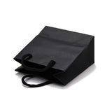 20 pc Rectangle Paper Bags, with Handles, for Gift Bags and Shopping Bags, Black, 12x11x0.6cm