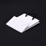 20 pc Rectangle Paper Bags, with Handles, for Gift Bags and Shopping Bags, White, 12x11x0.6cm