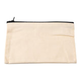 20 pc Blank DIY Craft Bag Canvas Pencil Pouch, with Black Zipper, Cosmetic Bag Multipurpose Travel Toiletry Pouch, Floral White, 12.2x20.3cm