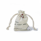 20 pc Burlap Packing Pouches, Drawstring Bags, Rectangle with Life Buoy Pattern, Colorful, 8.7~9x7~7.2cm