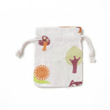 20 pc Burlap Packing Pouches, Drawstring Bags, Rectangle with Tree Pattern, Colorful, 8.7~9x7~7.2cm