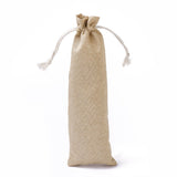 20 pc Burlap Packing Pouches, Drawstring Bags, BurlyWood, 18.7~19x7.7~8cm