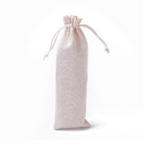 20 pc Burlap Packing Pouches, Drawstring Bags, Antique White, 18.7~19x7.7~8cm