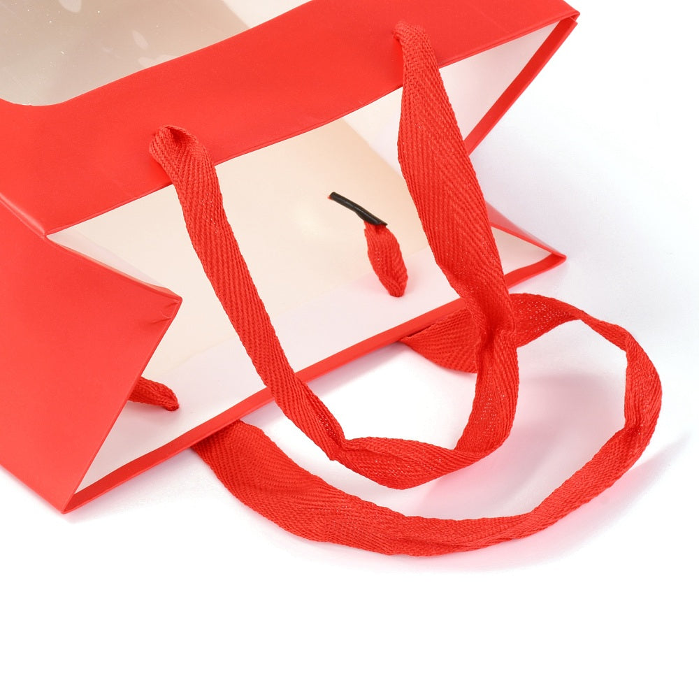 Red Plastic Shopping Bags - Small
