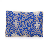 5 pc Silk Pouches, with Zipper, Blue, 33.7~33.8x23.9~24.2cm