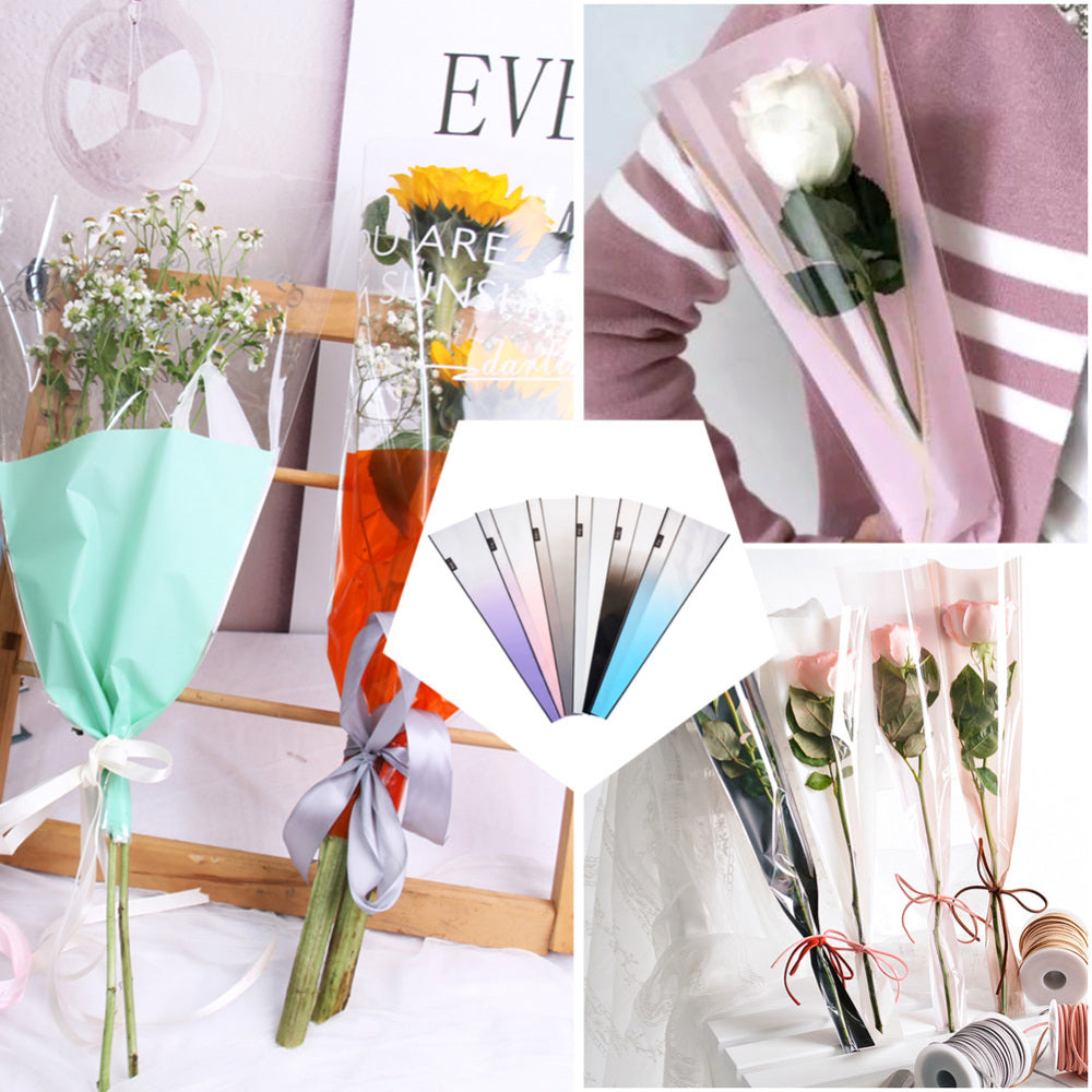 20 Pcs Single Flower Packaging Floral Wrappers for Florist Bouquet