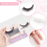 1 Bag 80 Pcs 4 Colors Eyelash Makeup Bags, Eyelash Aftercare Bags Eyelash Cosmetic Bags with Zipper Plastic Travel Bags Packaging for DIY Craft Beads Makeup Brush Stroage