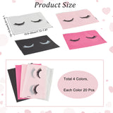 1 Bag 80 Pcs 4 Colors Eyelash Makeup Bags, Eyelash Aftercare Bags Eyelash Cosmetic Bags with Zipper Plastic Travel Bags Packaging for DIY Craft Beads Makeup Brush Stroage