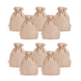 20 pc Burlap Packing Pouches Drawstring Bags, Tan, 13.5x9.5cm