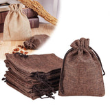 20 pc Burlap Packing Pouches Drawstring Bags, Coconut Brown, 13.5x9.5cm