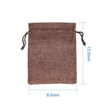 20 pc Burlap Packing Pouches Drawstring Bags, Coconut Brown, 13.5x9.5cm