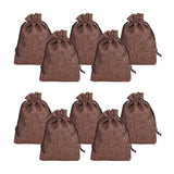 20 pc Burlap Packing Pouches Drawstring Bags, Coconut Brown, 13.5x9.5cm