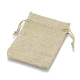 50 pc Burlap Packing Pouches Drawstring Bags, Dark Khaki, 18x13cm