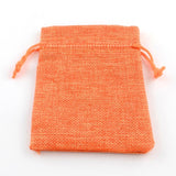 50 pc Burlap Packing Pouches Drawstring Bags, Coral, 9x7cm