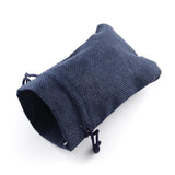 250 pc Polyester Imitation Burlap Packing Pouches Drawstring Bags, for Christmas, Wedding Party and DIY Craft Packing, Midnight Blue, 9x7cm