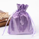 500 pc Rectangle Cloth Bags, with Drawstring, Lilac, 12x9cm