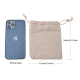 250 pc Cotton Packing Pouches Drawstring Bags, Gift Sachet Bags, Muslin Bag Reusable Tea Bag, Wheat, 14x11cm