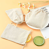 250 pc Cotton Packing Pouches Drawstring Bags, Gift Sachet Bags, Muslin Bag Reusable Tea Bag, Wheat, 17x12cm