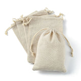 250 pc Cotton Packing Pouches Drawstring Bags, Gift Sachet Bags, Muslin Bag Reusable Tea Bag, Wheat, 17x12cm