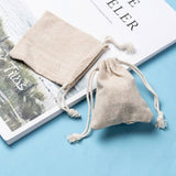 250 pc Cotton Packing Pouches Drawstring Bags, Gift Sachet Bags, Muslin Bag Reusable Tea Bag, Wheat, 9x8cm