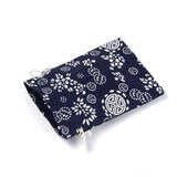 50 pc Polycotton(Polyester Cotton) Packing Pouches Drawstring Bags, with Printed, Colorful, 18x13cm