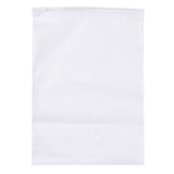 200 pc Frosted PE Jewelry Zip Lock Storage Bags, Portable Jewelry Organizer Pouches, Rectangle, White, 25.3x18x0.02cm