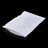 200 pc Frosted PE Jewelry Zip Lock Storage Bags, Portable Jewelry Organizer Pouches, Rectangle, White, 25.3x18x0.02cm