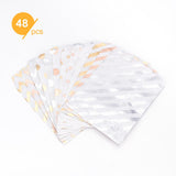 1 Set Diagonal Stripe Pattern Eco-Friendly Paper Bags, Gift Bags, Shopping Bags, Rectangle, Mixed Color, 18x13x0.01cm, 48pcs/set