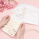 1 Set Diagonal Stripe Pattern Eco-Friendly Paper Bags, Gift Bags, Shopping Bags, Rectangle, Mixed Color, 18x13x0.01cm, 48pcs/set