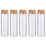 1 Set 10 Pack 55ml Glass Tubes Bottles Transparent Decoration Bottles with Cork Stoppers for Arts, Crafts and other Small Projects