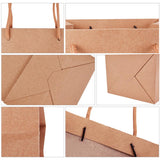 10 pc 10 Packs Brown Kraft Paper Gift Bags with Window 25x18x13cm Paper Shopping Bags Retail Bags for Party Favor Storage, Flower Stroage, Food Storage and More