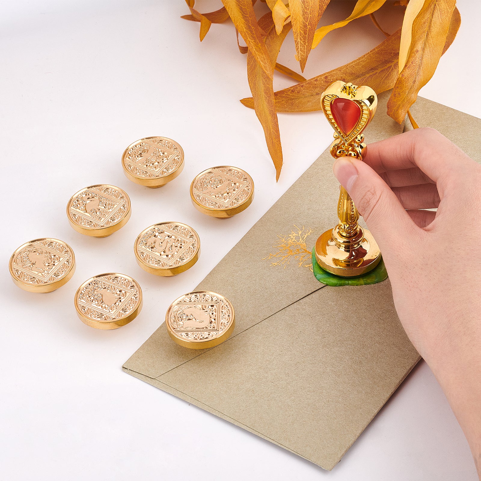 Wholesale CRASPIRE 8PCS Wax Seal Stamp Set Animal Theme 6PCS Sealing Wax  Stamp Heads with 2PCS Universal Wooden Handles for Invitations Cards  Birthday 