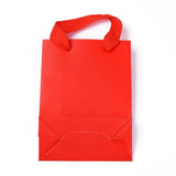 10 pc Kraft Paper Bags, with Handles, Gift Bags, Shopping Bags, Rectangle, Red, 16x12x5.9cm