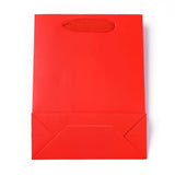 10 pc Kraft Paper Bags, with Handles, Gift Bags, Shopping Bags, Rectangle, Red, 20x15x6.2cm