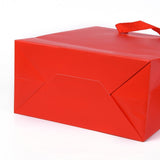 10 pc Kraft Paper Bags, with Handles, Gift Bags, Shopping Bags, Rectangle, Red, 32x25x13.2cm