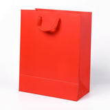 10 pc Kraft Paper Bags, with Handles, Gift Bags, Shopping Bags, Rectangle, Red, 32x25x13.2cm