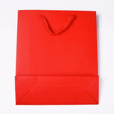 10 pc Kraft Paper Bags, with Handles, Gift Bags, Shopping Bags, Rectangle, Red, 33x28x10.2cm