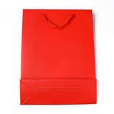 10 pc Kraft Paper Bags, with Handles, Gift Bags, Shopping Bags, Rectangle, Red, 40x30x10cm