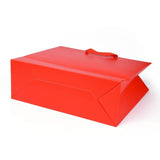 10 pc Kraft Paper Bags, with Handles, Gift Bags, Shopping Bags, Rectangle, Red, 28x32x11.5cm