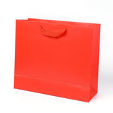 10 pc Kraft Paper Bags, with Handles, Gift Bags, Shopping Bags, Rectangle, Red, 28x32x11.5cm