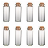 100 pcs Glass Jar Glass Bottles, with Cork Stopper, Wishing Bottle, Bead Containers, Clear, 70x27mm, Bottleneck: 20mm in diameter, Capacity: 18ml(0.6 fl. oz)